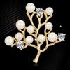 Brooch High-End Sense Niche High-End Women'S Silk Scarf Buckle Alloy Corsage Small Fragrant Wind Pearl Rhinestone High-End