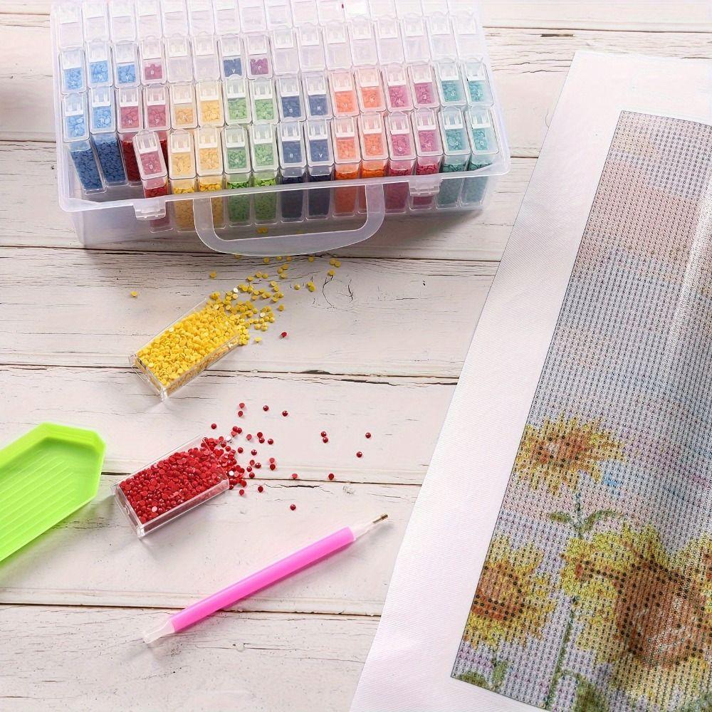 Прозрачный ящик для хранения сверл для ювелирных изделий Утолщенные контейнеры для страз и бусин Аксессуары для рукоделия