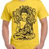 Мужская футболка с большим принтом Дизайн Будды Буддийский Буддизм Медитация