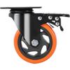 Caster Wheels, 4-inch Swivel Plate Casters, Set of 4, with Security A/B Locking No Noise PVC Wheels, Heavy Duty 350 lbs Load Capacity Per Caster,