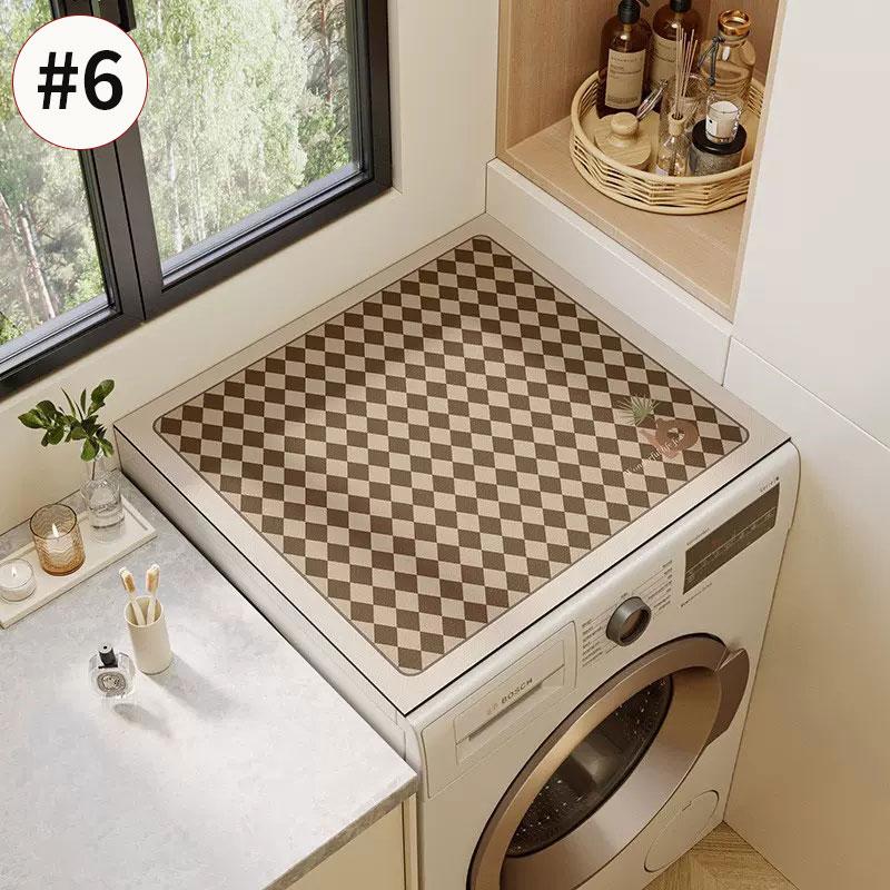Washing Machine Dust Cover Waterproof Oven Microwave Refrigerator Fridge Top Protector Mat Coffee Drain Pad Table Placemat