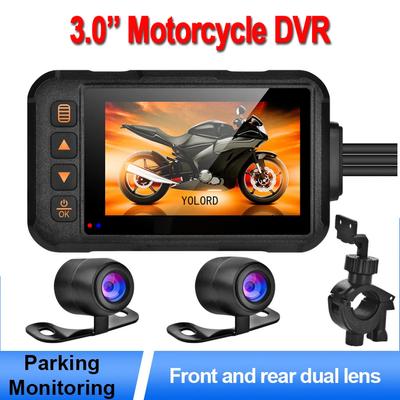 720P Dash Cam 3-дюймовый передний задний монитор DVR для мотоцикла резервная камера видеорегистратор коробка аксессуары водонепроницаемый двойной объектив