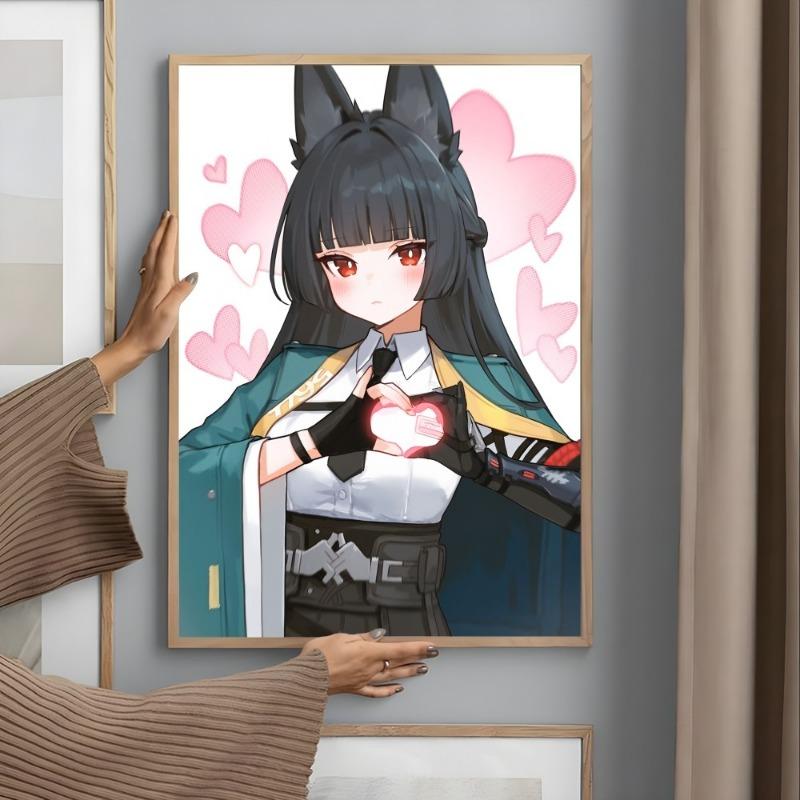 Хошими Мияби Зона Ноль Каваи Девочка Постер Липкое Настенное Искусство Печать Водонепроницаемый Дом Гостиная Спальня Бар Прихожая Эстетический Декор