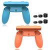 Накладки CloudValley для контроллеров Nintendo Switch, съемный держатель-подставка, рукоятки для контроллеров, оранжевый и синий, 2 шт., Joy-Cons, износостойкий чехол,