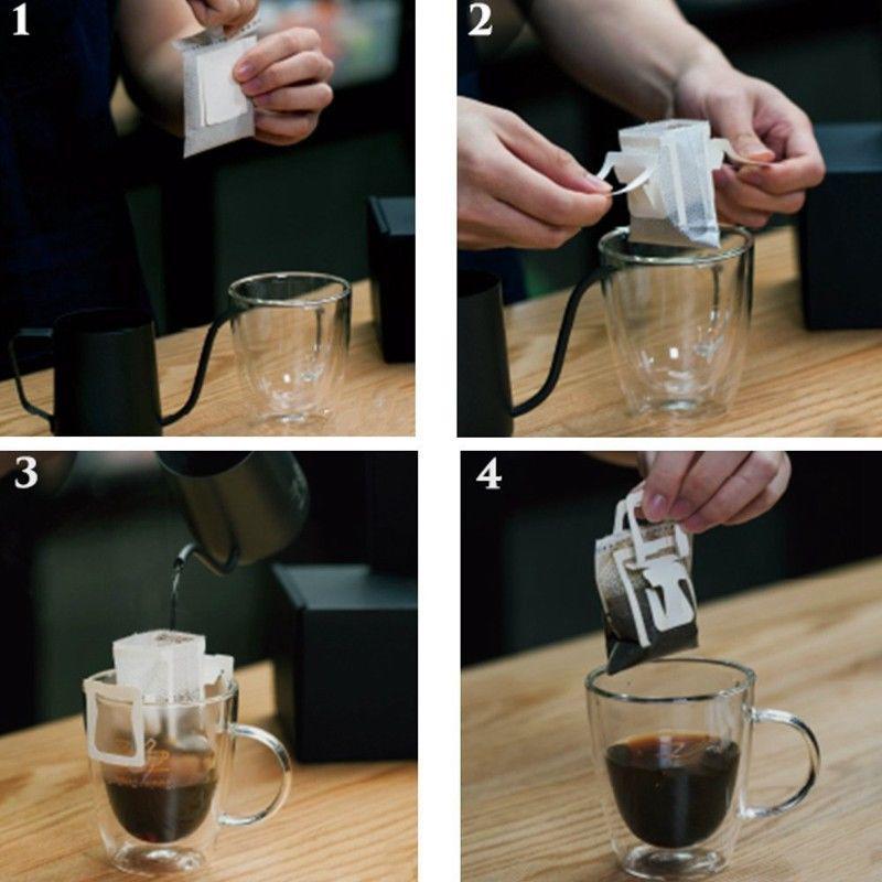 50 шт./упак. капельный кофейный фильтр-мешок портативный подвесной ушной фильтр кофейные фильтры бумажные для дома и офиса путешествия Br