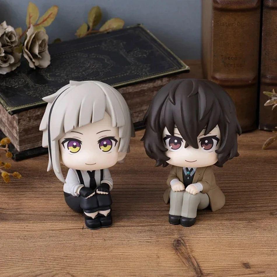 10 см Аниме Фигурка Bungou Stray Dogs Взгляд вверх Накадзима Ацуси Версия Action Дазай Осаму Фигурка Коллекция Модель Игрушки Q Подвижная Сочлененная Масштаб