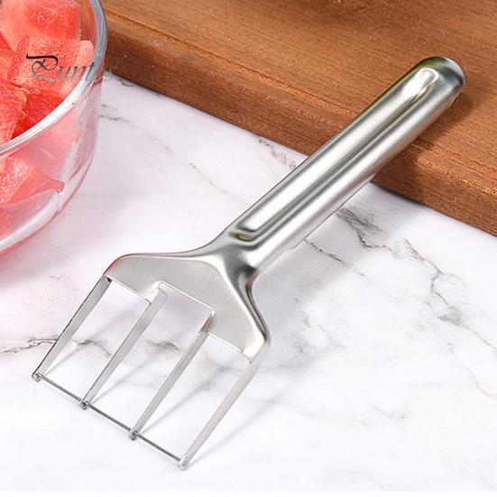 Арбузный резак слайсер из нержавеющей стали, инструмент двойного назначения для нарезки фруктов, арбуза, манго, дыни, ананаса, многофункциональный кухонный гаджет