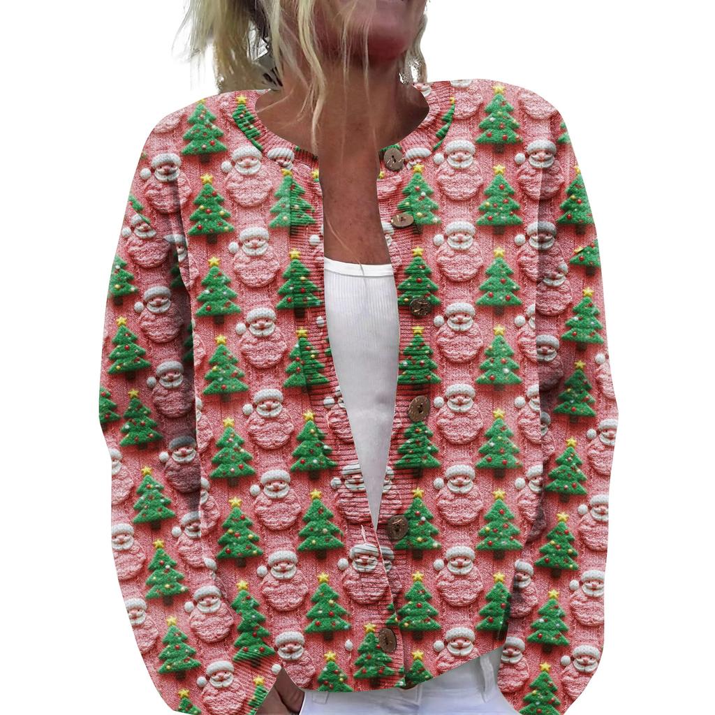 Women'S Christmas Sweater Cute Fun Christmas Sweater Fall And Winter Long Sleeve Knitted Sweater
