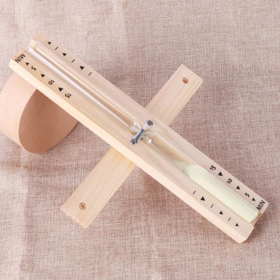 Sauna Hourglass Timer 15 Minutes Countdown Heat-Resistant Glass Rotating Heavy Duty Wooden SPA