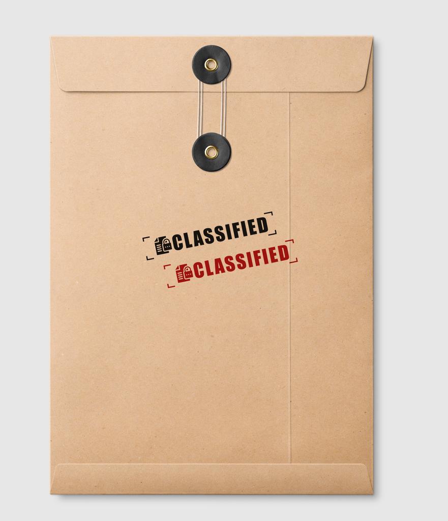 Printtoo Classified Self Inking Rubber Stamp Pre-Inked Office Stamp- Home Office Business Stationery, Black- 42 X 9