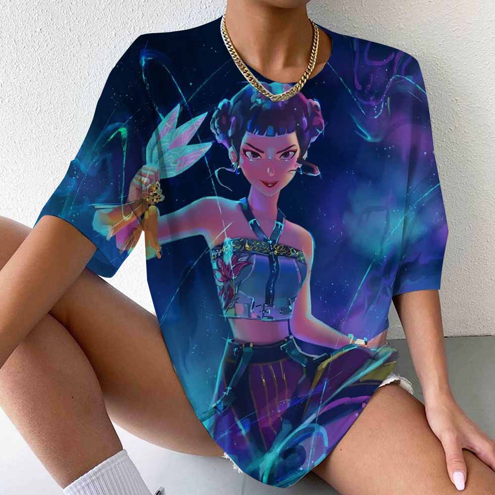 Дерпи Тигр K-pop Охотники на демонов Футболка Манга Футболка для фанатов Футболка с коротким рукавом и круглым вырезом K-pop Охотники на демонов Тигр Забавные футболки