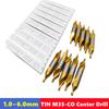 JSG 60° M35 кобальтовое титановое центровочное сверло 1-6 мм, зенковочное сверло для металла из нержавеющей стали для позиционирования, сверло для токарного станка с ЧПУ