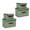 4 Pcs Non Woven Storage Box Case Dustproof Collapsible Two Large and Two Small for Household Home