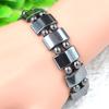 1 шт. Модный унисекс черный камень магнитная терапия здоровье уход браслет унисекс круглый гематит браслеты