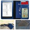 Attractive Passport Cover Practical Faux Leather Compact Multiple Slot Card Protector for Outdoor