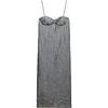 Solid Color Textured Backless Simple Midi Slip Dress Women Dresses Gray 8700518-802