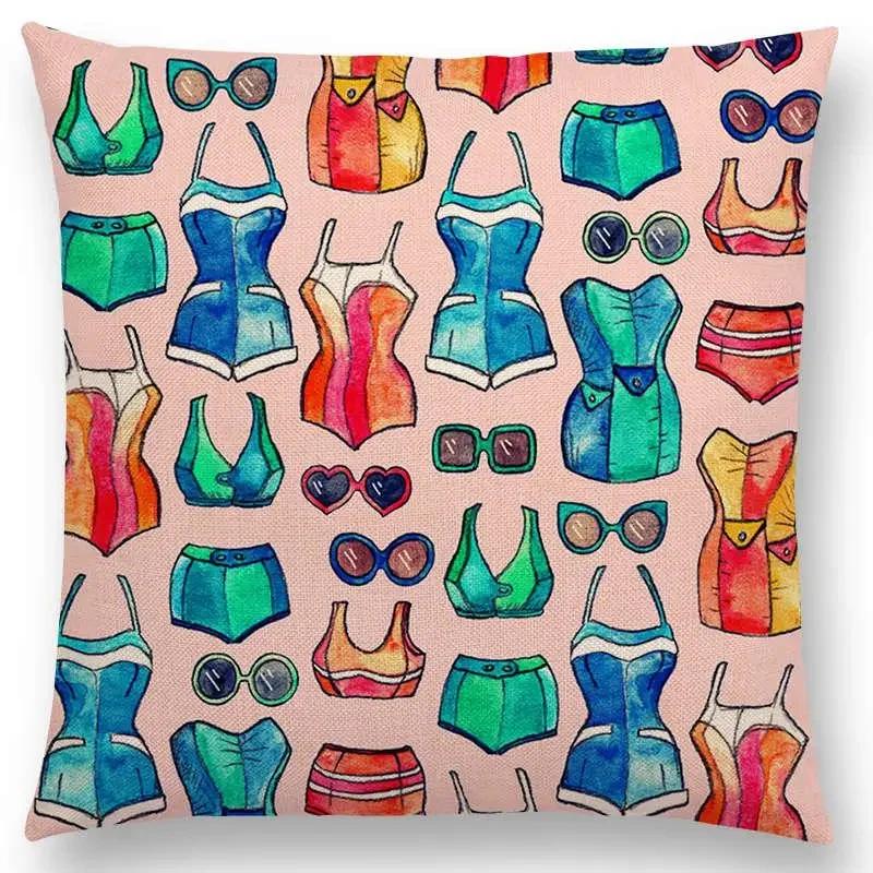 Новый Милый Рождественский Подарок Фрукты Тыква Мороженое Интересное Искусство Красочный Декоративный Узор Наволочка Подушка для Дивана