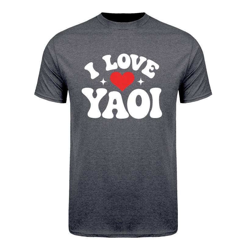 Cool I Love Yaoi T Shirt Funny Heart Anime Unisexga Boys Love Fan Gift Tshirts Short Sleeve Tee Da182