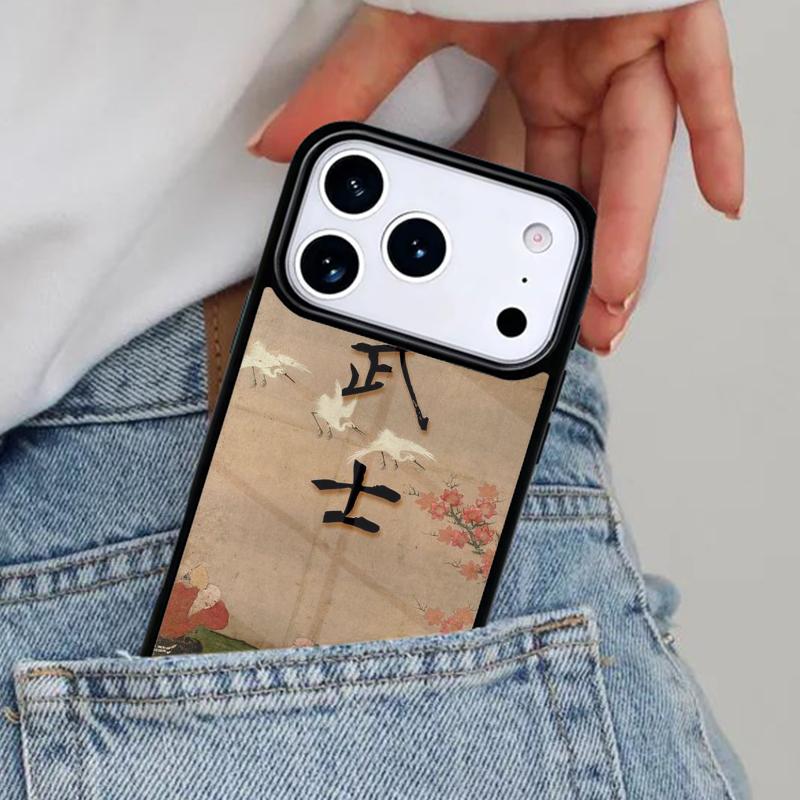 Japan Samurai Art TPU Phone Case for iPhone 16e 15 14 13 12 17 Pro Max Plus Air 17pro Cover Coque