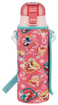 Бутылка для воды Skater из нержавеющей стали Water Direct, легкая, со специальным покрытием, для холодного хранения, Disney Sports, детская, питьевая, 470 мл, Princess,