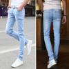 Men Jeans Summer Slim Fit Zipper Jeans Casual Thin Denim Pencil Pants High Waist Skinny Jeans for Office School Travel