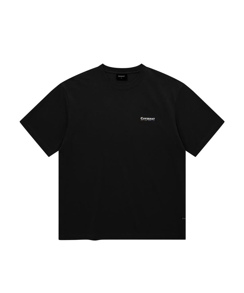 COVERNAT Cool Cotton Flag Graphic T-Shirt Black