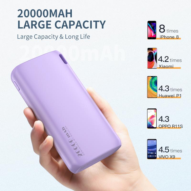 Power Bank Kuulaa 20000мАч со светодиодным индикатором заряда