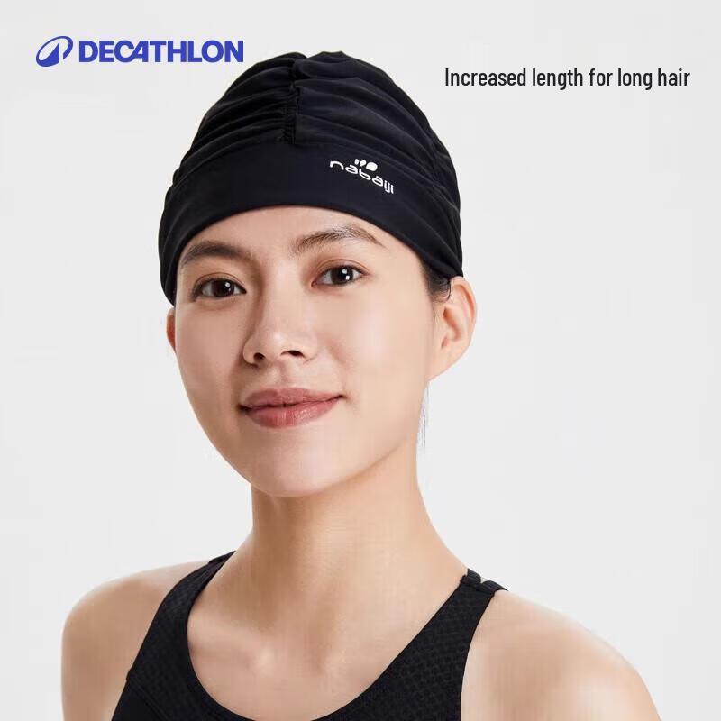 Decathlon Long Hair Mesh Swim Cap with Ear Protection