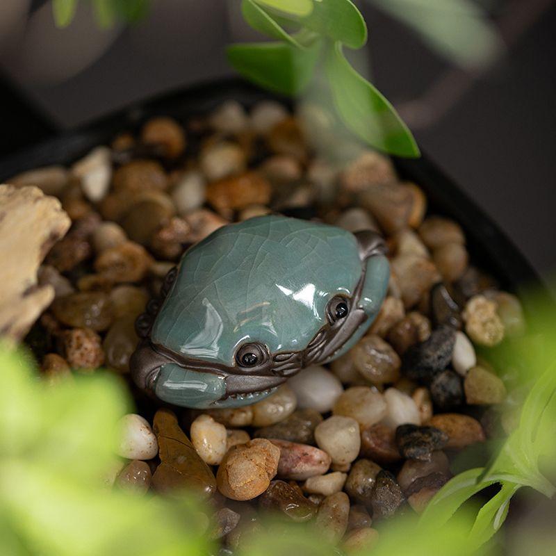 Ge Kiln Open Pieces Tea Pet Can Raise Hairy Crab Small Crab Tea Play Handmade Tea Pet Ornament Tea Ceremony Accessories