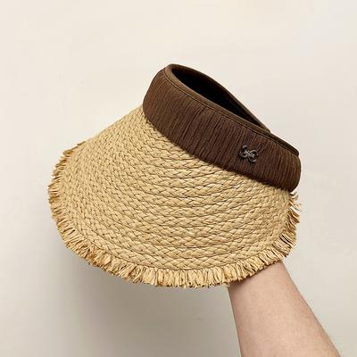 Весенне-летняя женская модная дорожная шляпа от солнца для отпуска, пляжная шляпа от солнца без шляпы от солнца
