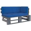 Day and Night - Day and Night Corner Garden Sofa Made of Gray Impregnated Pine Wood Pallets