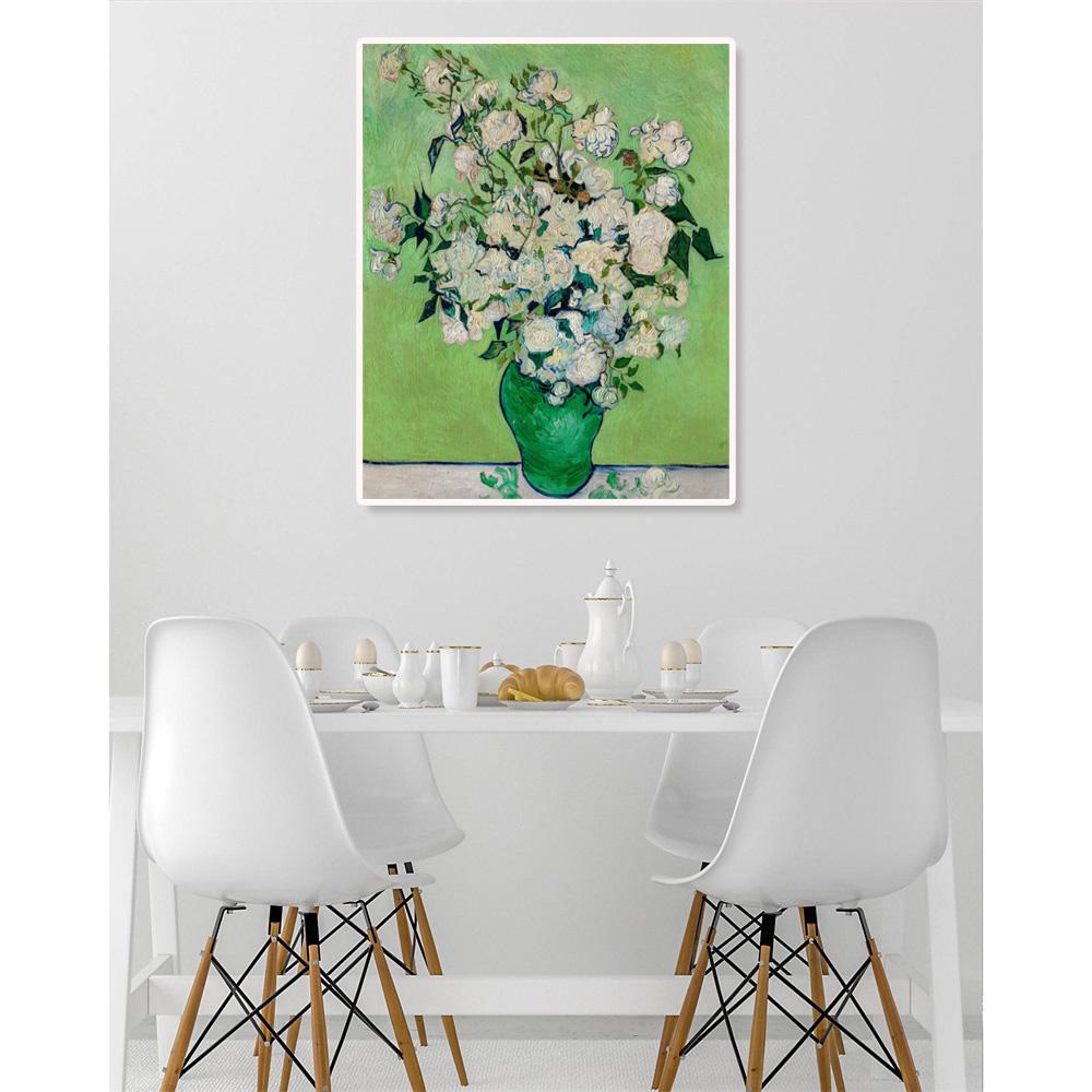 Van Gogh Rose Exhibition Canvas Wall Poster Print Living Room Pop Art Home Decoration