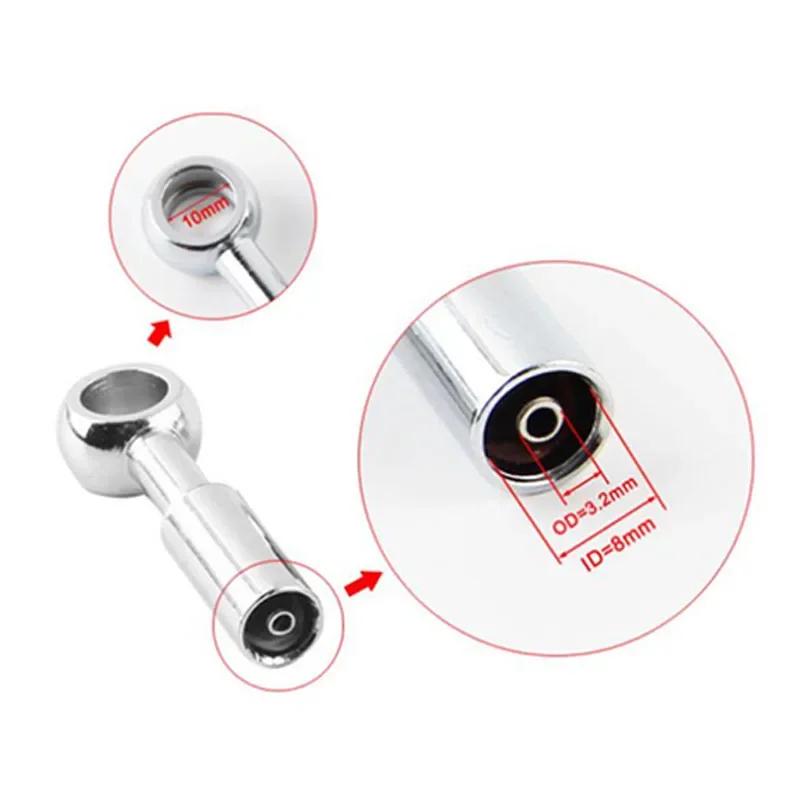 10X 10mm Motorcycle Hydraulic Reinforced Brake Clutch Oil Fuel Hose Line Pipe Fitting Joint Brake Line Adapter 0 28 90 Degree
