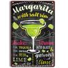 Vintage Cocktail Recipe Metal Tin Signs Set  Pina Colada Sangria Margarita Aperol Spritz Zombie Screw Driver Drinks Wall Decor