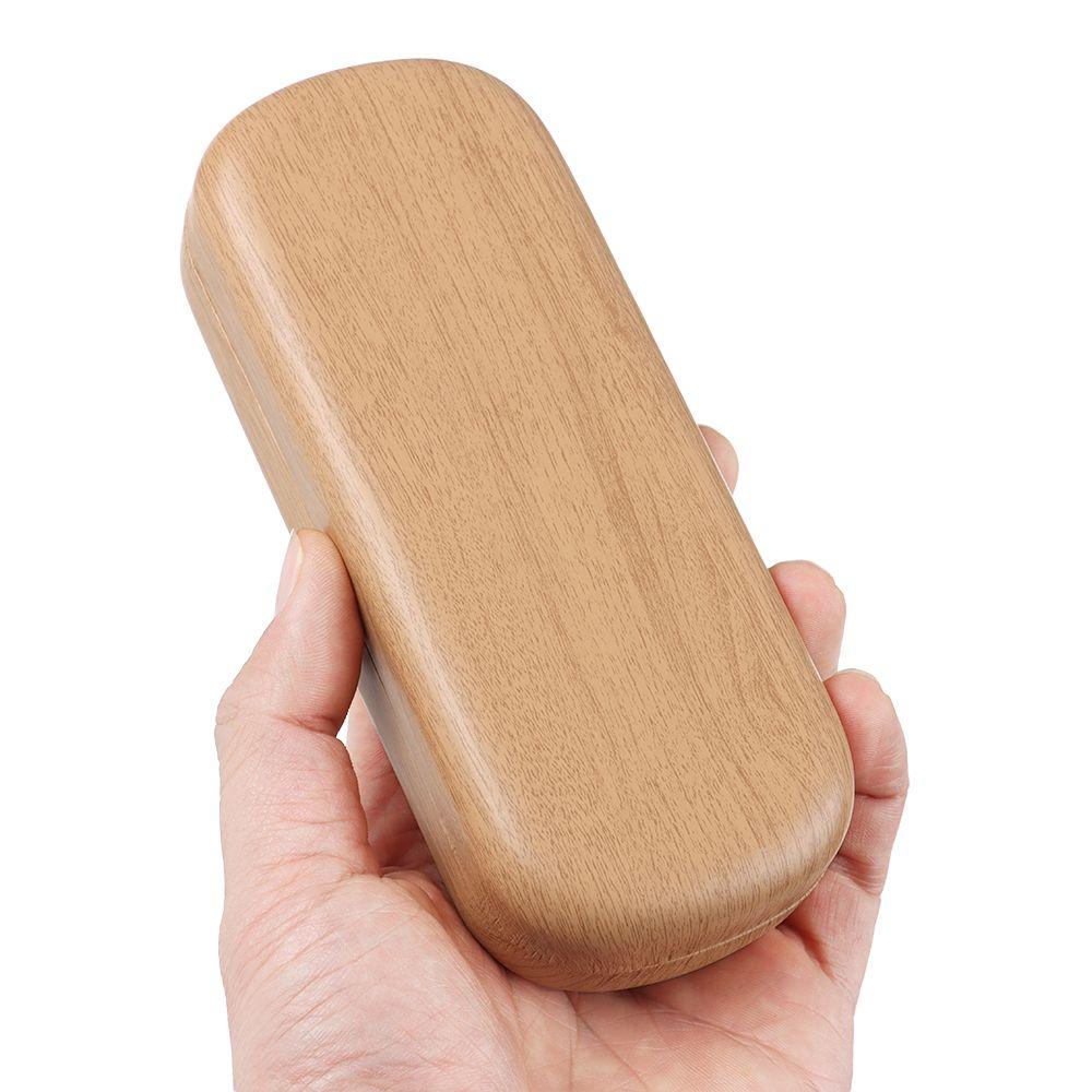Women Men Large Capacity Portable Wood Grain Glasses Box Eyeglasses Case Glasses Holder