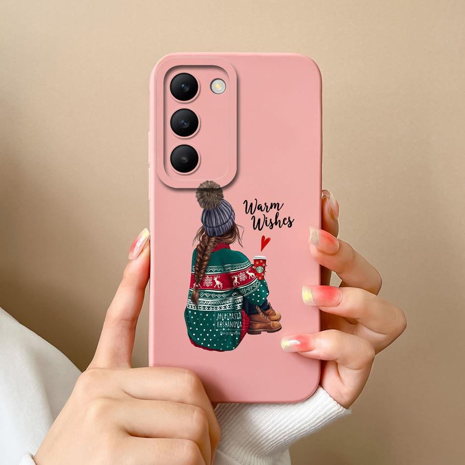 For Vivo V30 Lite V30E V30SE Phone Case Cool Bear Full Coverage Anti Drop Bumper For Vivo V30Lite V30 SE Liquid Silicone Fundas