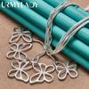 URMYLADY 925 Sterling Silver Five Butterfly Pendant Snake Chain Necklace For Women Fashion Jewelry