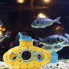 Submarine Decoration Hollow Out Colorfast Aquarium Landscaping Resin Submarine Shape Fish Shrimp Shelter Cave Aquarium Accessories