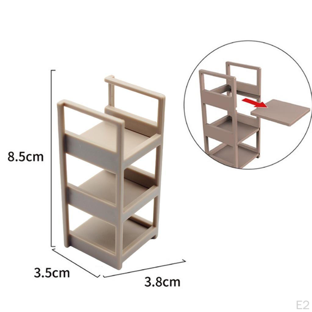 1:12 кукольных многослойных книжных шкафов, миниатюрная детская ролевая игрушка, модель мебели для кукольного домика, сцена