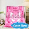 Custom Name Your Name Art Design Blanket bed sofa Blanket Flannel Blanket for Camping, Hiking, Picnic Essentials,gift for Fan family