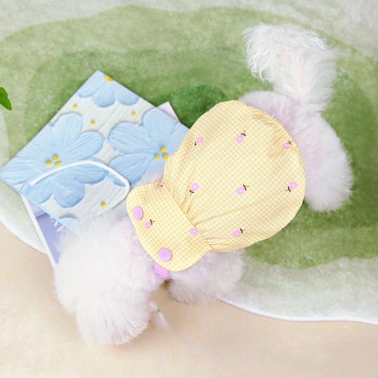 Платье для домашних животных Тип подтяжки Классический клетчатый модный принт Мягкая текстура На ощупь Платье Удобная одежда для щенков Платье принцессы Повседневная одежда