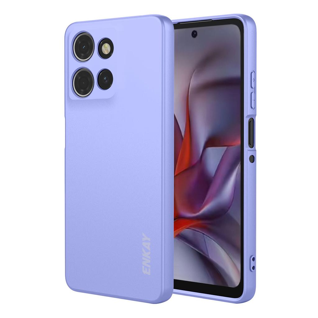 Для Motorola Moto G Power (2025) Силиконовый чехол ENKAY HAT PRINCE с прямыми краями, задняя крышка для мобильного телефона