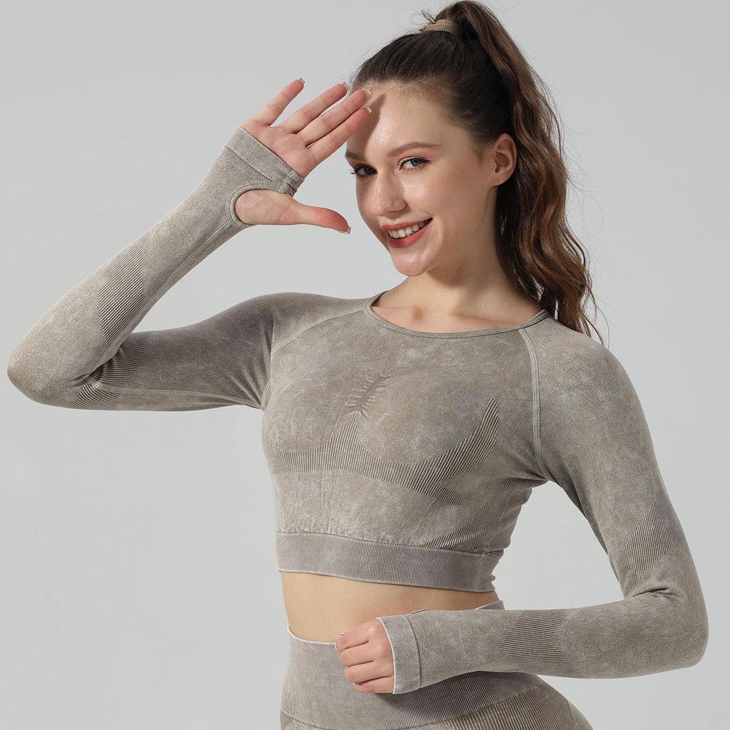 Women's High-Waist Yoga Set: Hip-Lifting Pants & Long-Sleeve Top