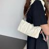 Niche Design New Summer Women's Bag Soft Leather Cloud Bag Pleated Chain Bag One Shoulder Crossbody Armpit Bag Small Bag