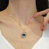 Подвеска из нержавеющей стали Планета Солнце с цирконом Звездное ожерелье для женщин Золотистого цвета Цепочка на ключицу Ожерелье Ювелирное изделие Подарок на День матери