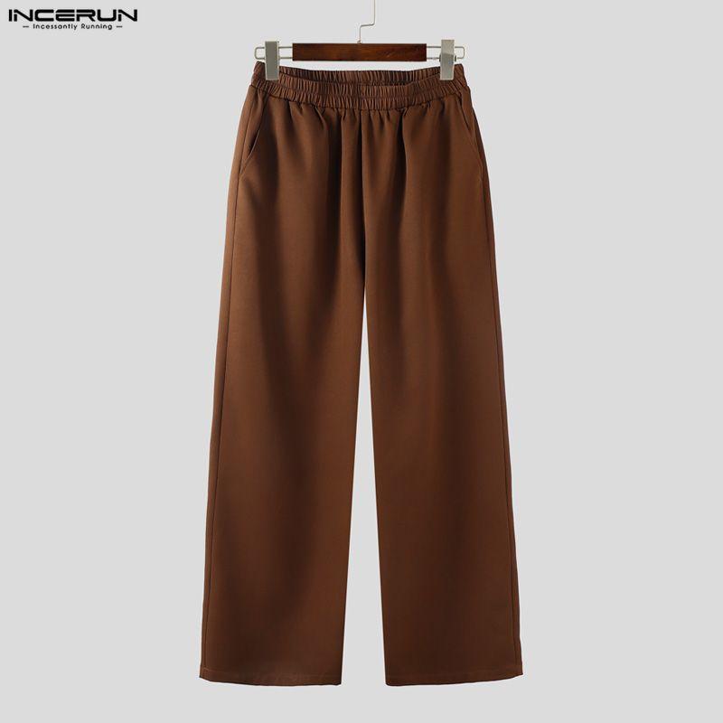 INCERUN Мужские наряды Пиковый лацкан Длинный рукав Необычный блейзер Ветровка Длинные брюки Повседневные костюмы-двойки