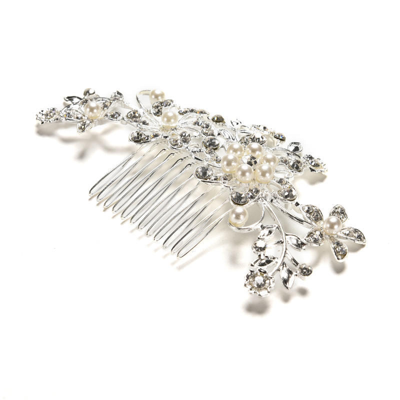 Свадебные цветы жемчуг заколка для волос гребень для женщин невесты