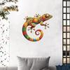Настенное искусство геккон украшение металлическая ящерица настенное украшение красочный настенный геккон для садового забора домашний декор фермерского дома