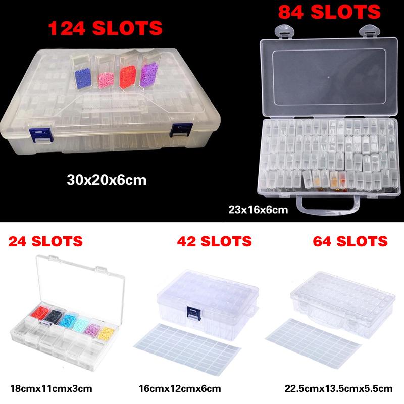 Коробка для хранения аксессуаров для алмазной вышивки Алмазный инструмент для рисования Пластиковая прозрачная подарочная коробка