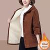 New Women's Corduroy Jacket: Velvet-Lined, Thick Arctic Velvet, Casual Loose Fit - Ideal for Middle-Aged Moms